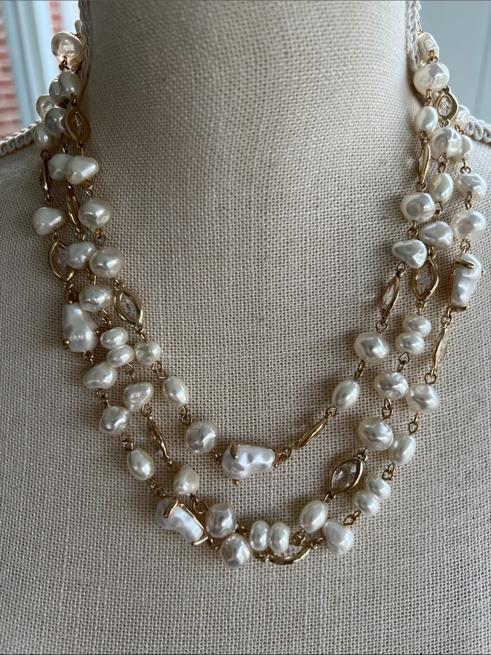 White House Black Market Pearl Multi-Strand Necklace - Elegant Women's Jewelry